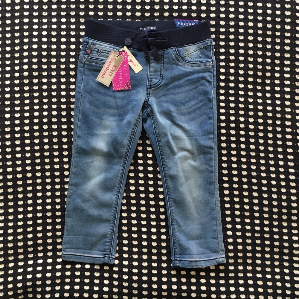 NWT Vigoss girls capris stretch jeans size 6
